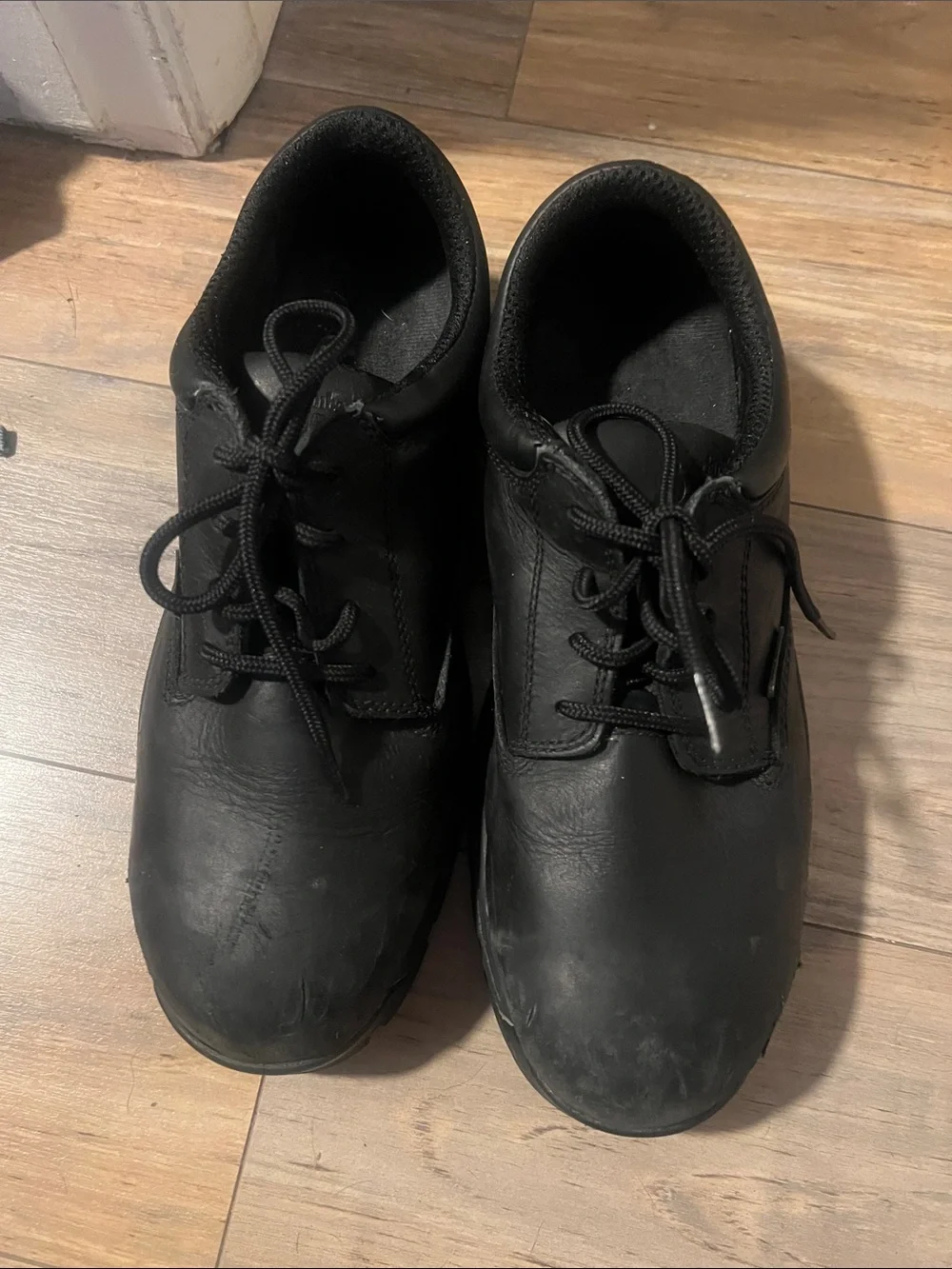 Timberland Steel Toed Men's Black Lace-Up Work Shoes size 10